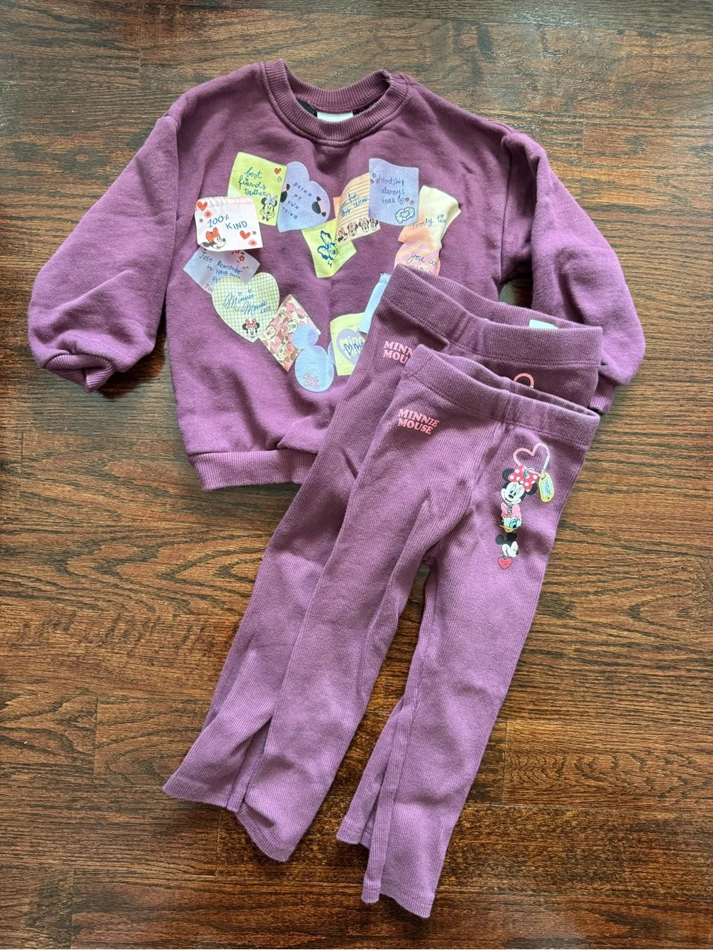 Zara Kids Minnie Mouse Sweatshirt & Pants Set